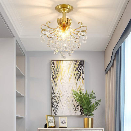 Elegant Crystal Chandelier - Small American Light Luxury - Elevè Decor