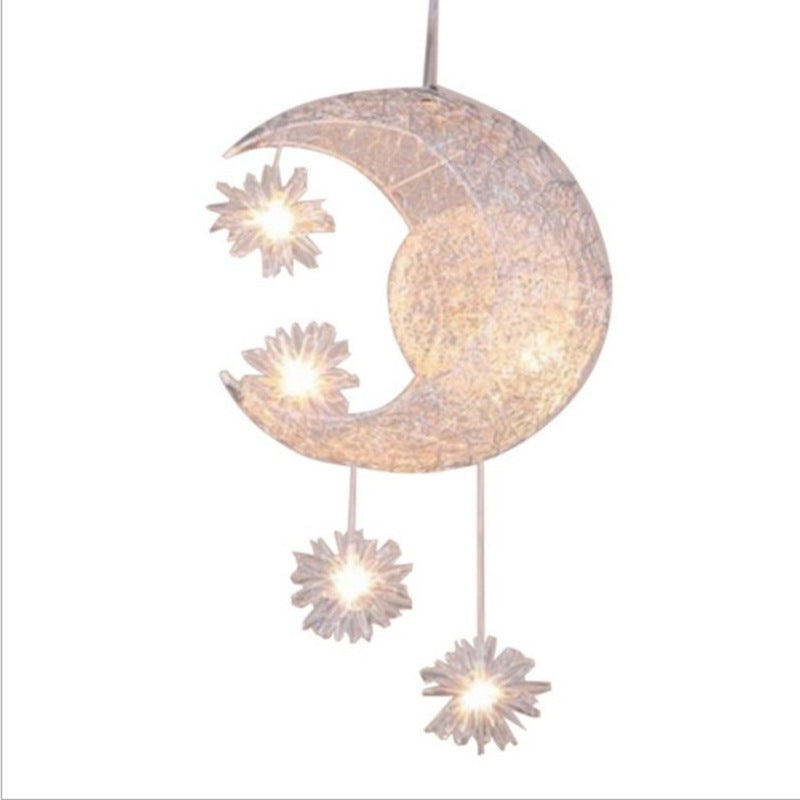 Aluminum Star & Moon Chandelier - Warm Lighting - Elevè Decor