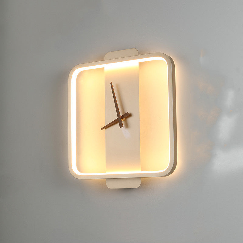 Nordic Bedside Wall Lamp with Clock Design - Elevè Decor