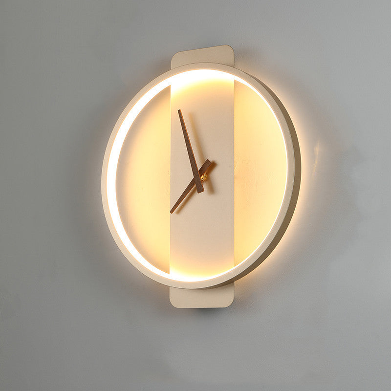 Nordic Bedside Wall Lamp with Clock Design - Elevè Decor