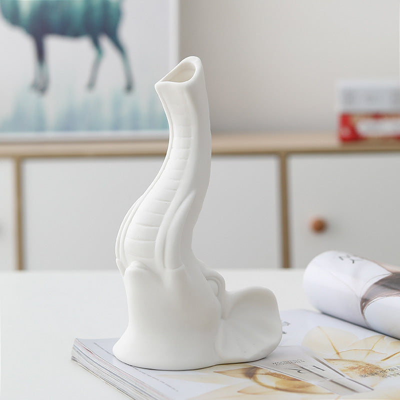 Minimalist White Ceramic Vase – Elegant Home Décor - Elevè Decor