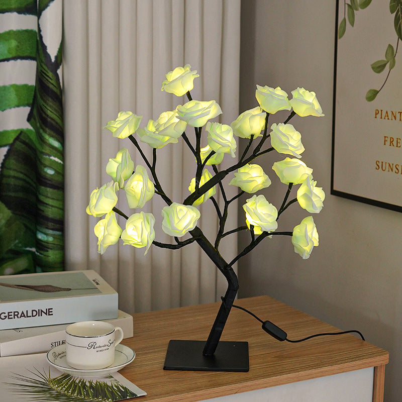 Rose Flower Tree USB Night Lamp - Elevè Decor