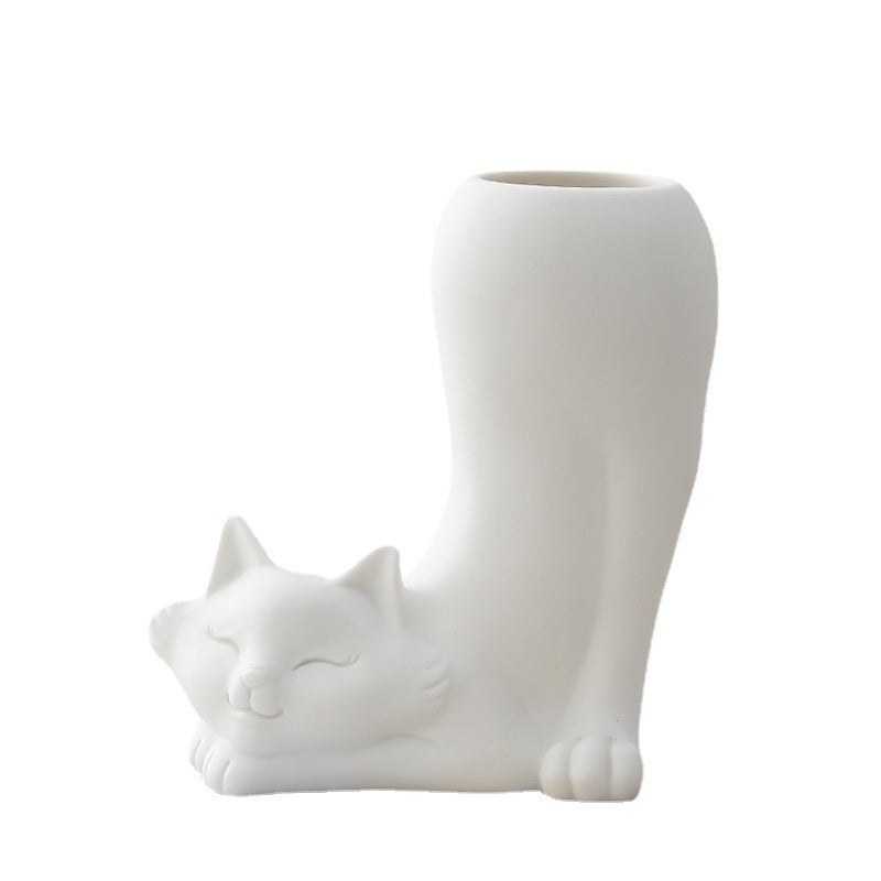 Minimalist White Ceramic Vase – Elegant Home Décor - Elevè Decor