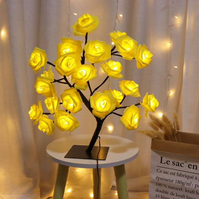 Rose Flower Tree USB Night Lamp - Elevè Decor