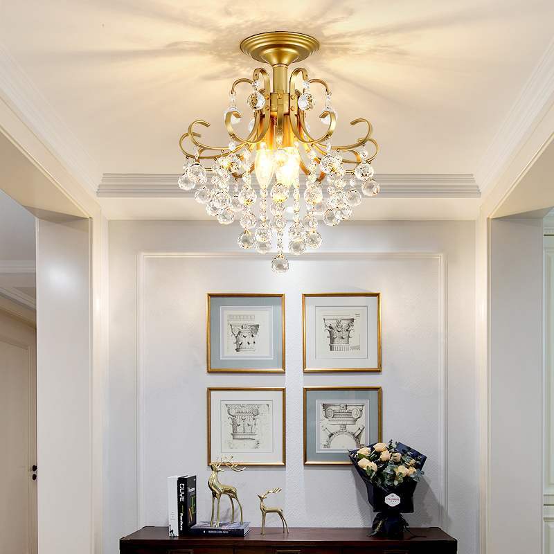 Elegant Crystal Chandelier - Small American Light Luxury - Elevè Decor