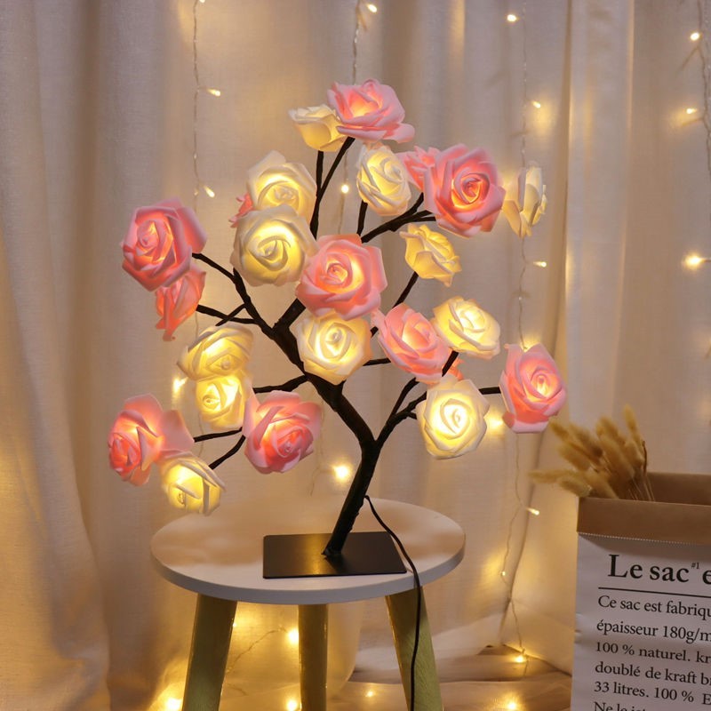 Rose Flower Tree USB Night Lamp - Elevè Decor