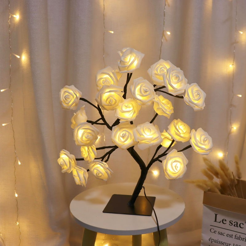 Rose Flower Tree USB Night Lamp - Elevè Decor