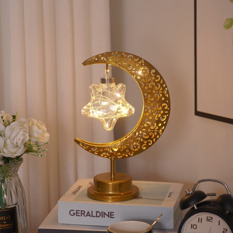 Creative Iron Moon LED Modeling Lamp - Elevè Decor