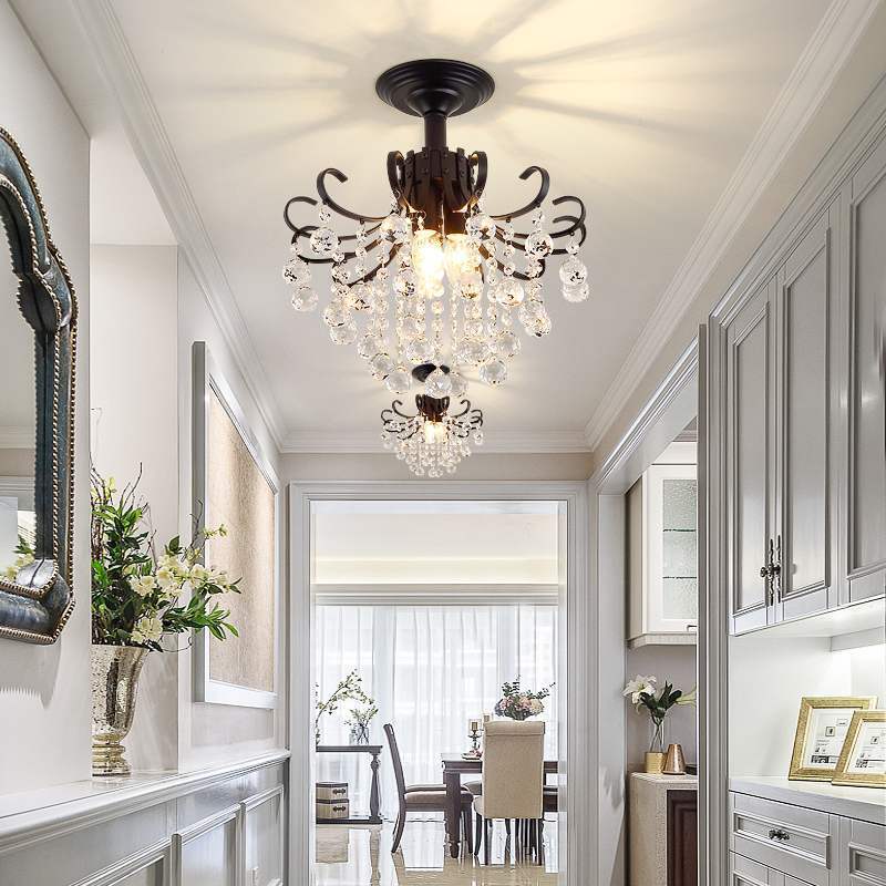 Elegant Crystal Chandelier - Small American Light Luxury - Elevè Decor