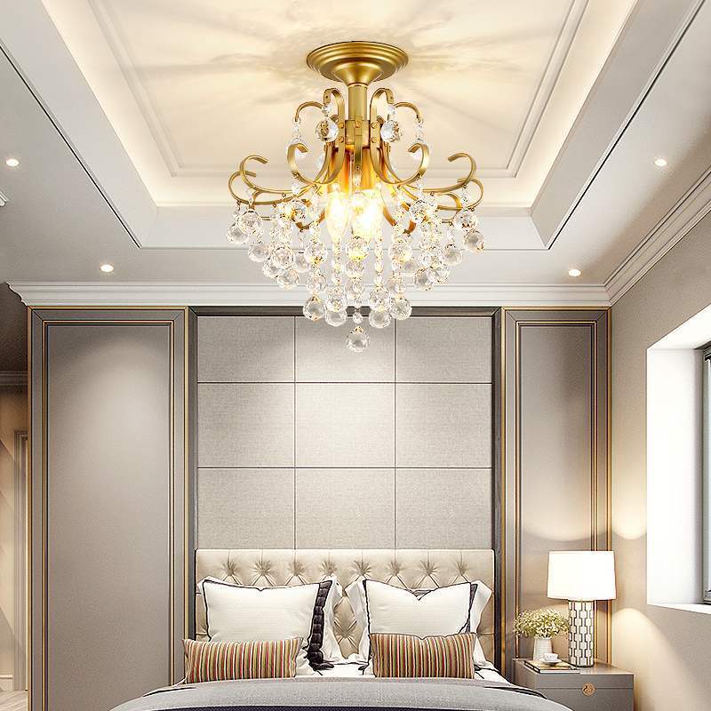 Elegant Crystal Chandelier - Small American Light Luxury - Elevè Decor