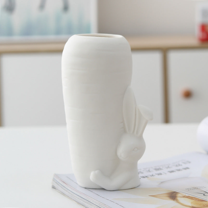 Minimalist White Ceramic Vase – Elegant Home Décor - Elevè Decor