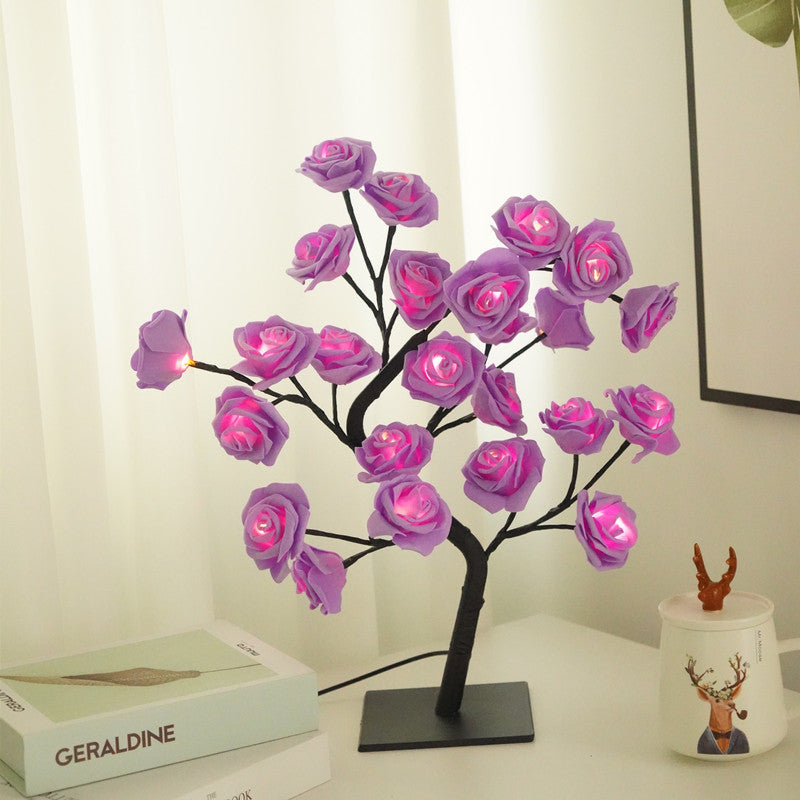 Rose Flower Tree USB Night Lamp - Elevè Decor